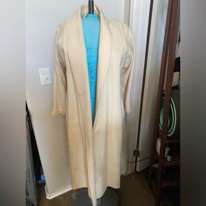 Vintage cream 100% wool cocoon coat